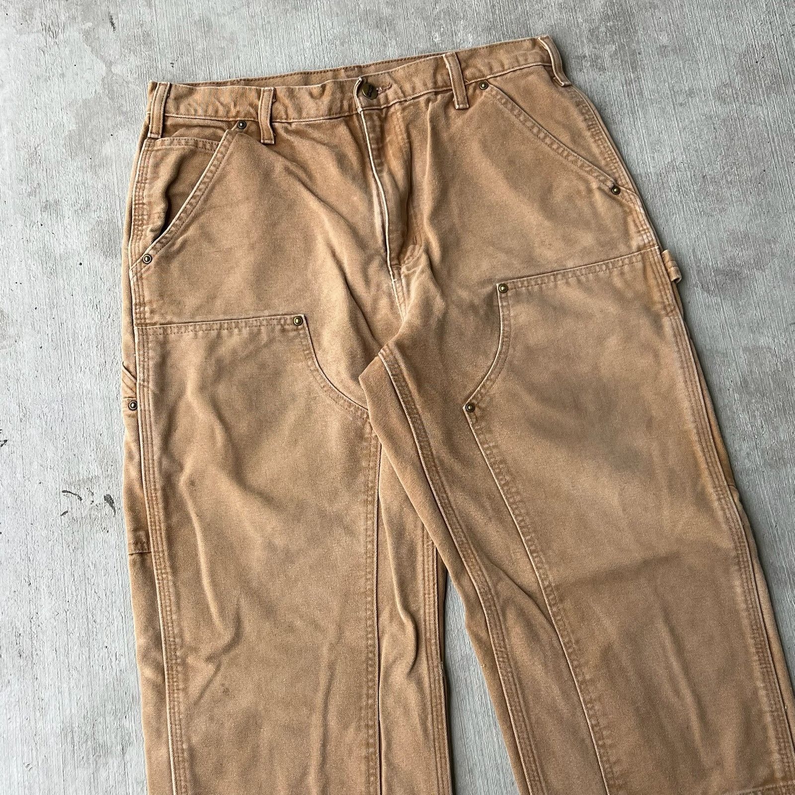 Carhartt × Vintage Carhartt brown double knee work wear carpenter pants Size US 31 - 2 Thumbnail