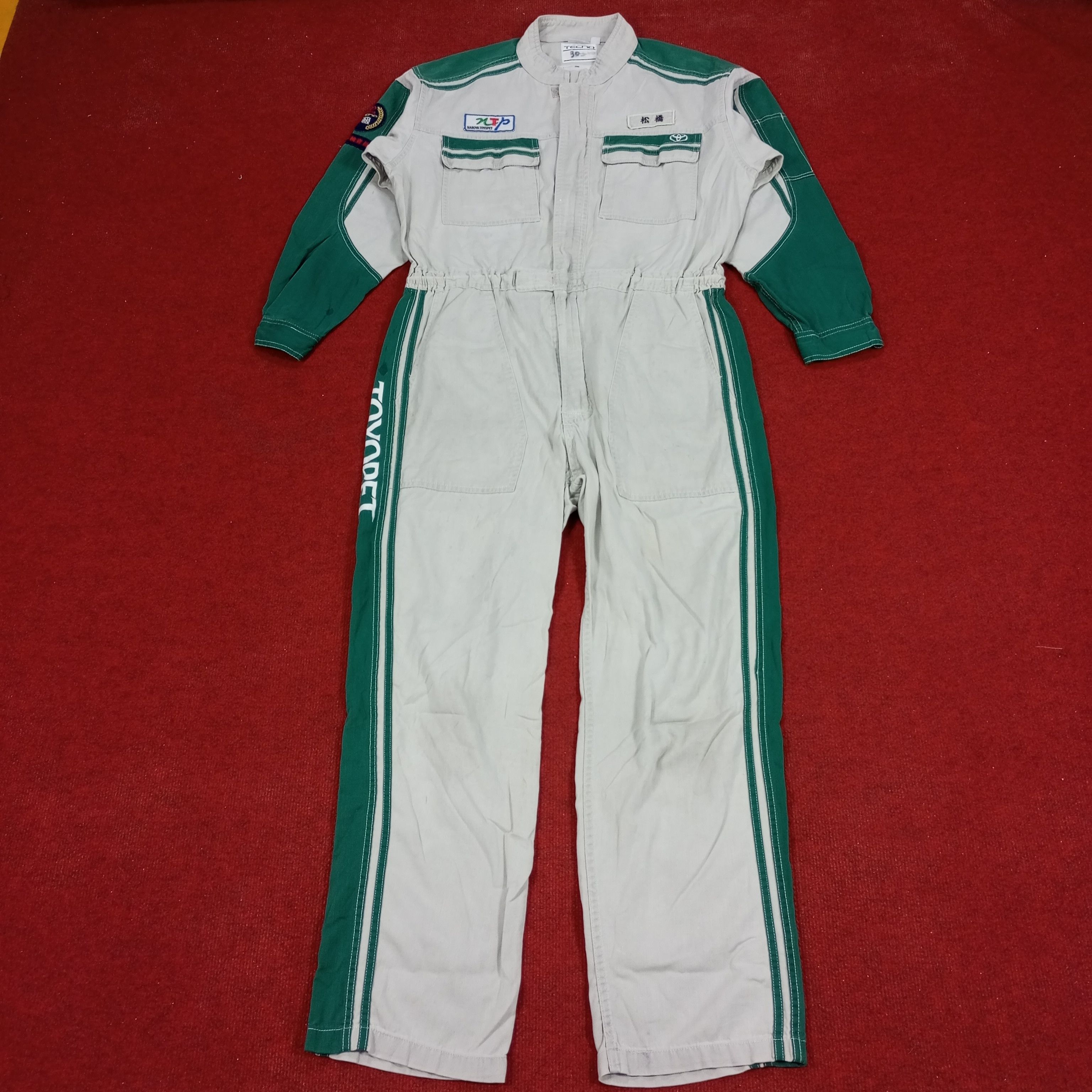 Japanese Brand × Vintage Toyota Toyopet Tecno Racing Workwear Coverall Jacket Size US L / EU 52-54 / 3 - 4 Thumbnail