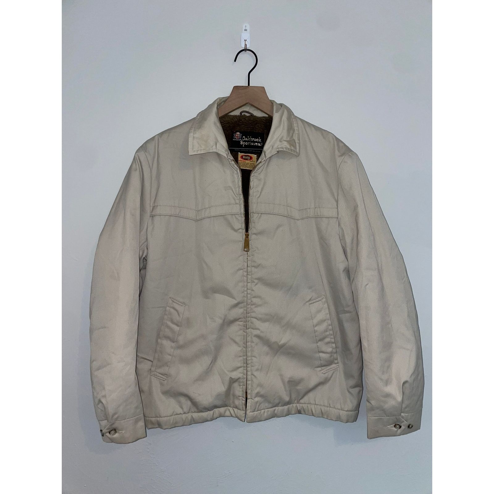 Vintage 1970s Oakbrook Sears Roebuck Work Jacket Talon Zip 70s L  