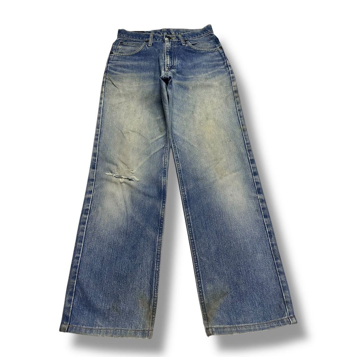 Lee Lee Rider Vintage Distressed Jean Straight Loose Style Faded Size US 28 / EU 44 - 1 Thumbnail