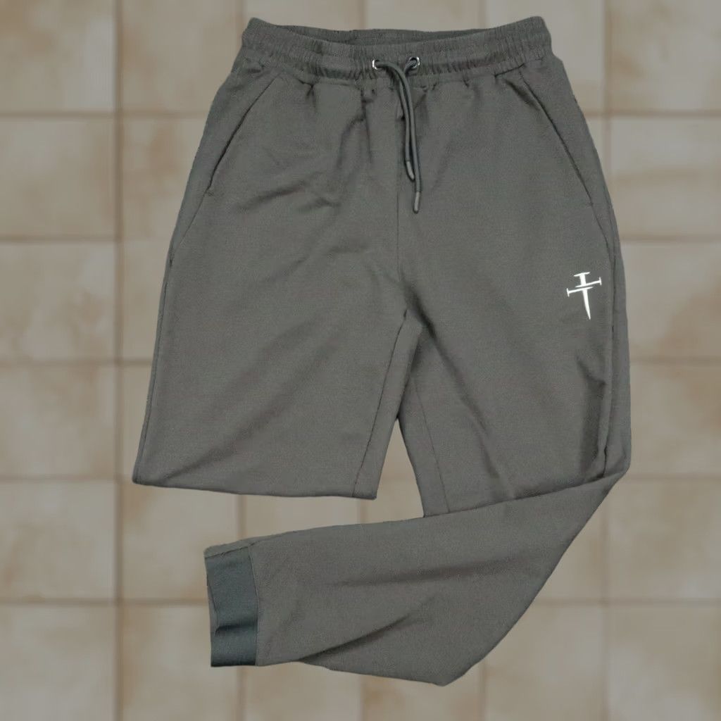 Vintage Three Nails Pants Mens Medium Gray Jogger Performance Athletic Size US 31 - 1 Thumbnail