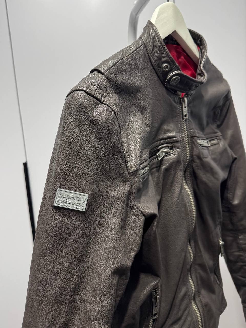 Superdry Superdry Dark Brown Leather Jacket size S Size US S / EU 44-46 / 1 - 5 Thumbnail