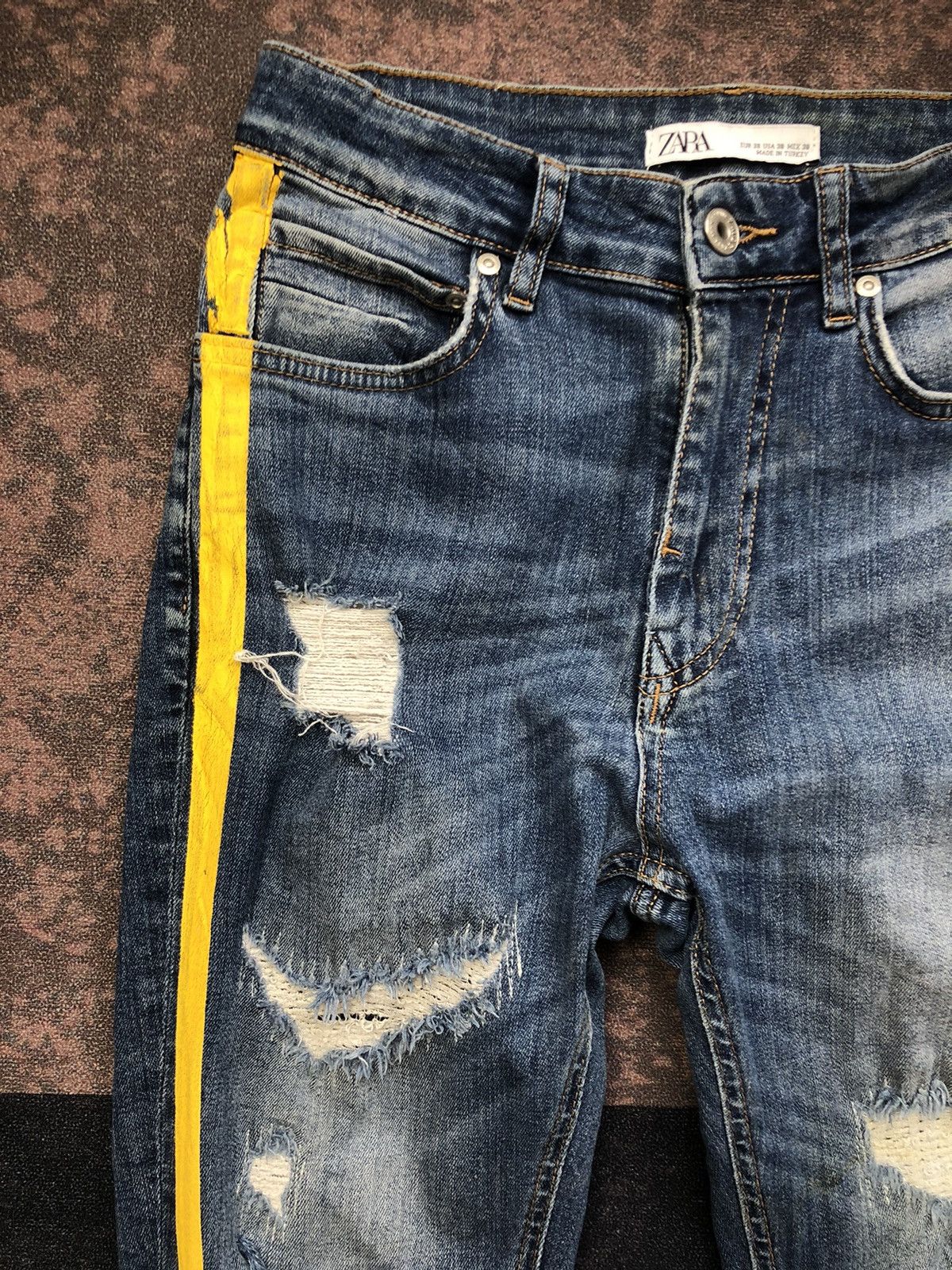 Zara *OG* Zara Premium Distressed Skinny Jeans Size US 30 / EU 46 - 5 Thumbnail