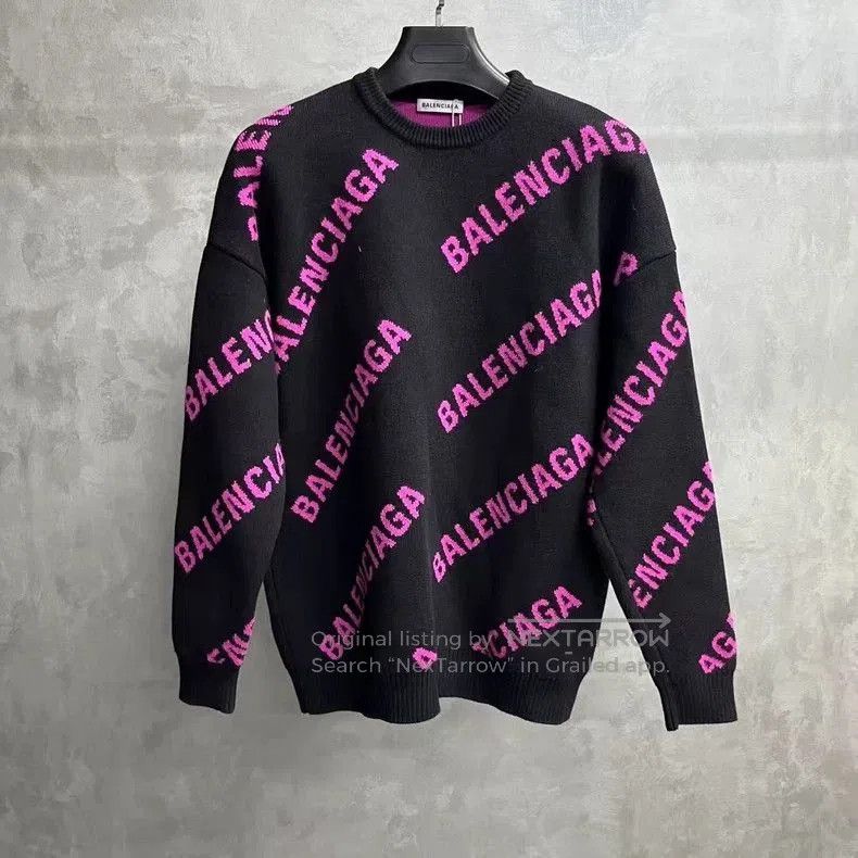 Balenciaga Balenciaga Black Logo Crewneck Sweater. Size US S / EU 44-46 / 1 - 1 Thumbnail
