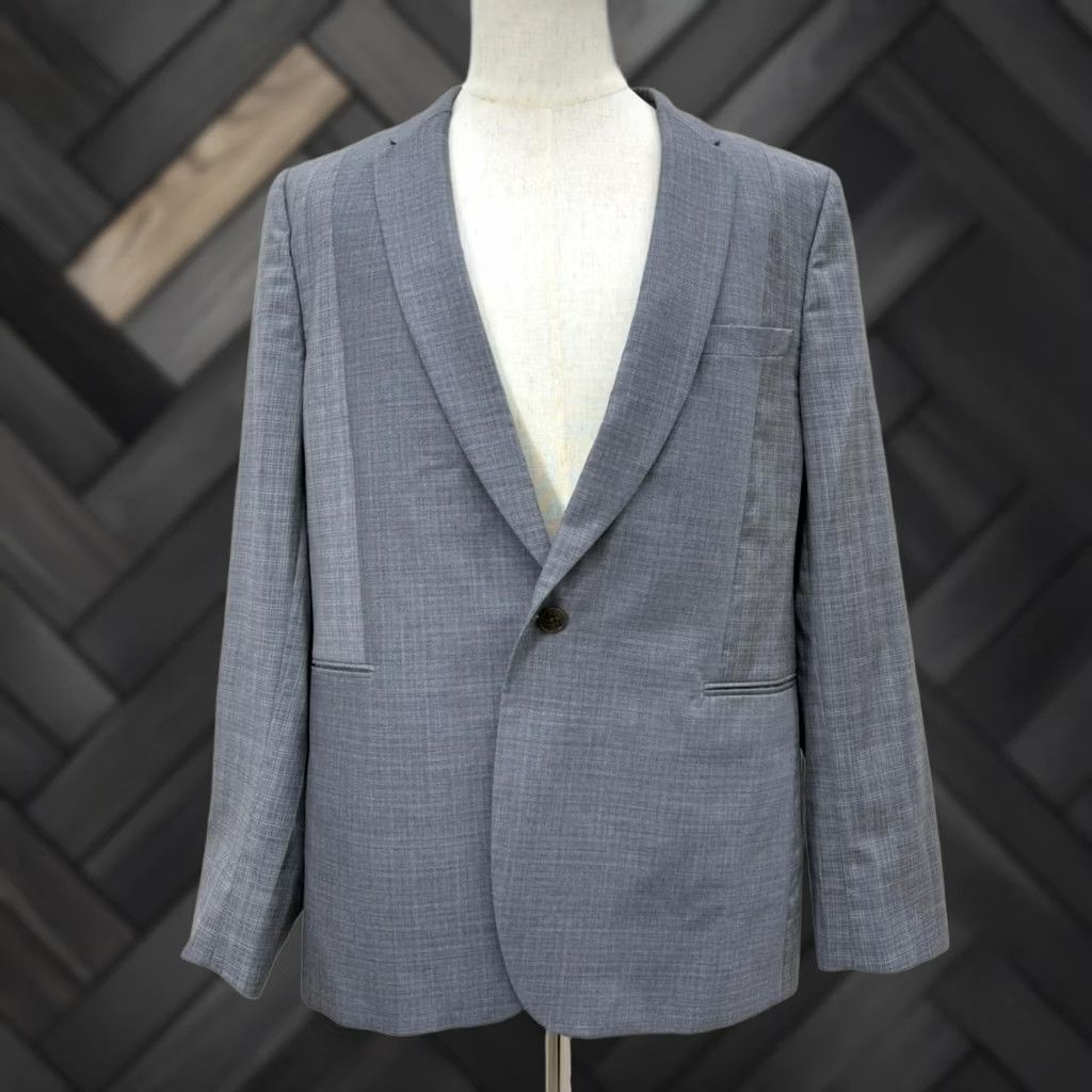 Paul Smith VINTAGE Paul Smith Mens Blazer Leather Wool Grey Jacket XL Notch Lapel 3-in-1 Formal Casual Vintage Mens XL Grey Size 46R - 1 Thumbnail