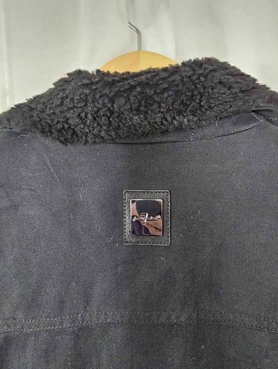 7 For All Mankind 7 For All Mankind Western Trucker Jacket Black Sherpa Lined Size US XXL / EU 58 / 5 - 12 Thumbnail