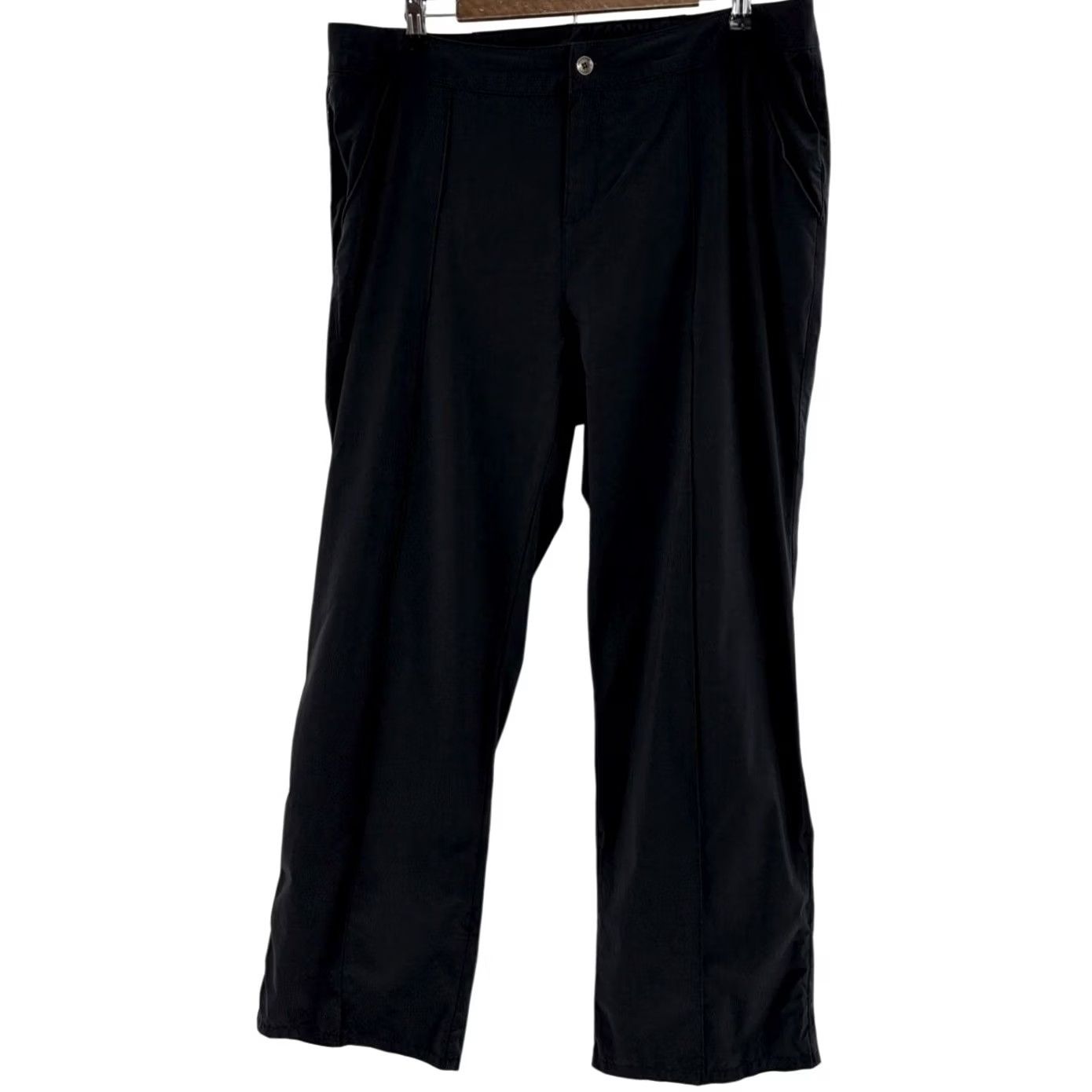 Royal Robbins Royal Robbins Black Nylon Stretch Performance Pants Sz 16 Women’s Straight Pockets High Rise Lightweight Casual Workwear Gorpcore Weather: All Seasons Size 38" / US 16 / IT 52 - 2 Thumbnail