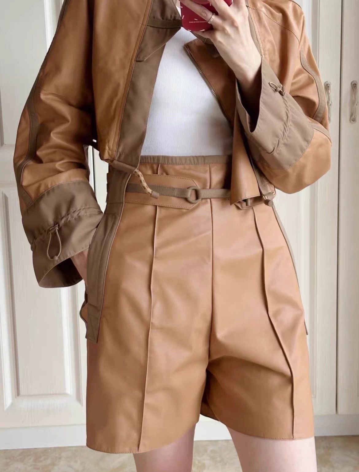 Hermes Hermes short colorblock leather jacket women fr36 Size XS / US 0-2 / IT 36-38 - 8 Thumbnail