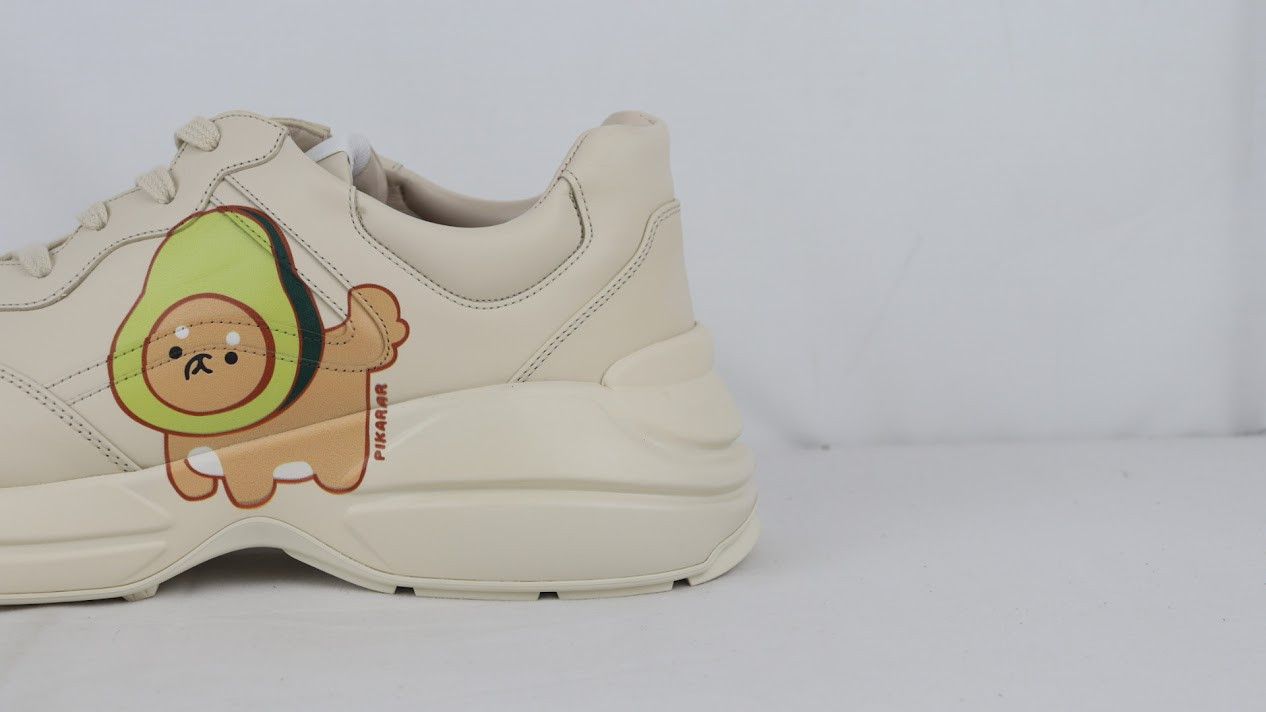 Gucci o1rshd1 Apollo Leather Sneaker R.S in Ivory Size US 12 / EU 45 - 10 Thumbnail