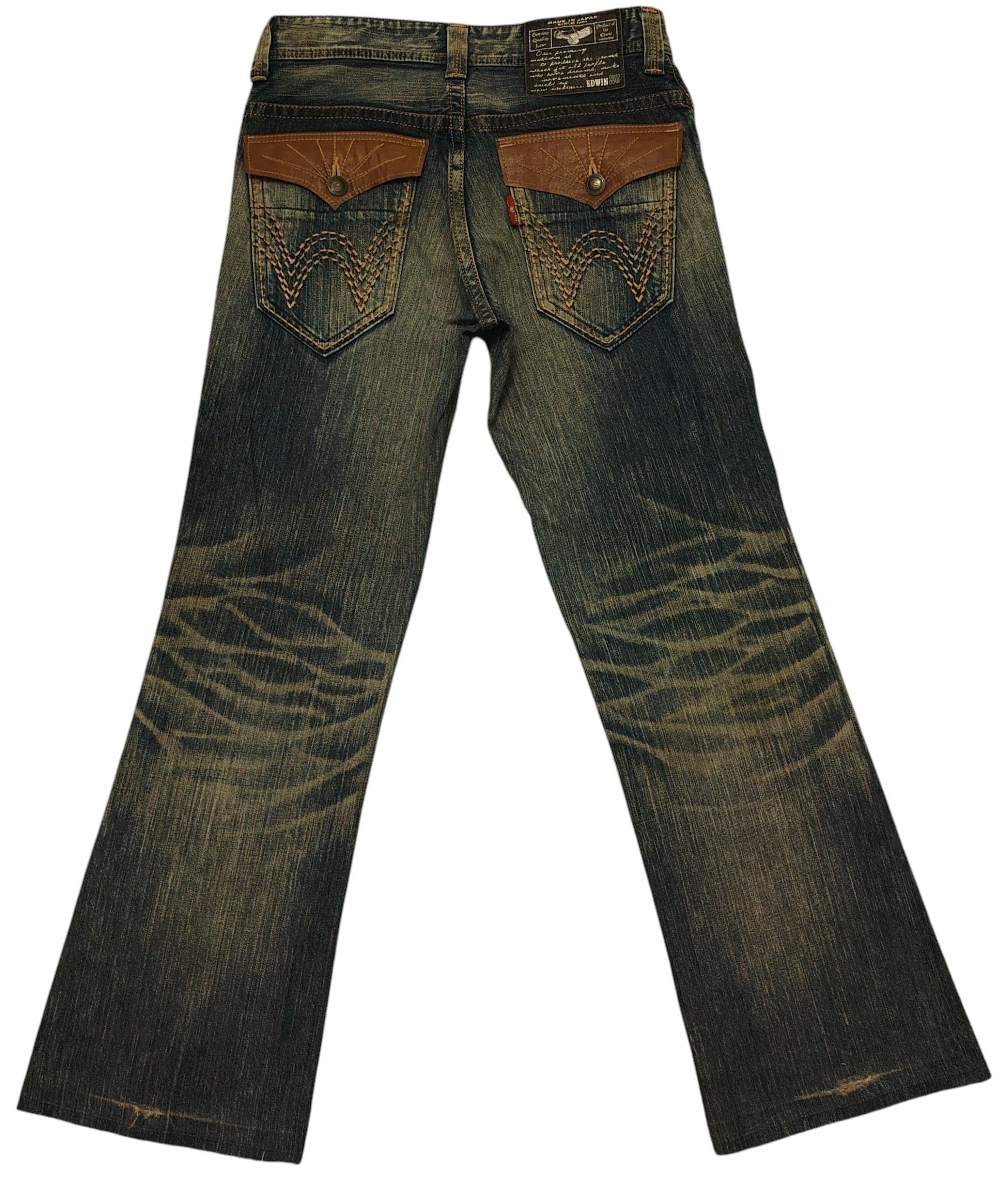 If Six Was Nine Japanese Edwin Flared Jeans Distressed Jeans Size US 31 - 1 Thumbnail