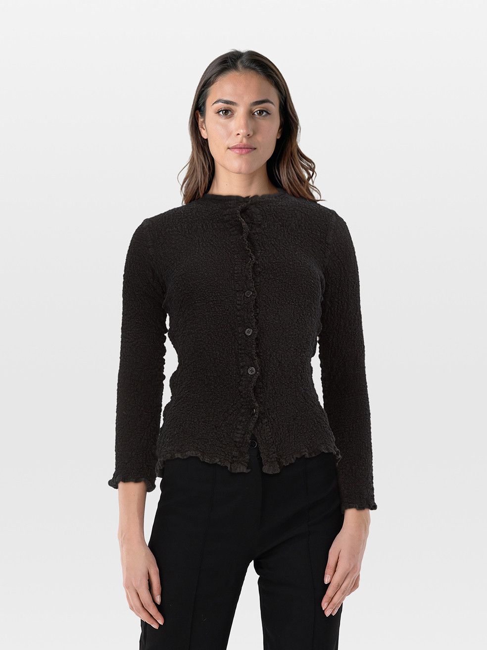 Black Button Up Top
