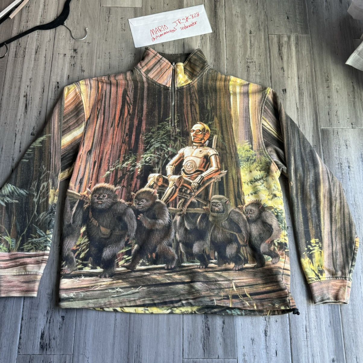 image of Kith King C-3Po Quarter Zip Terra Size Medium in Brown, Men's
