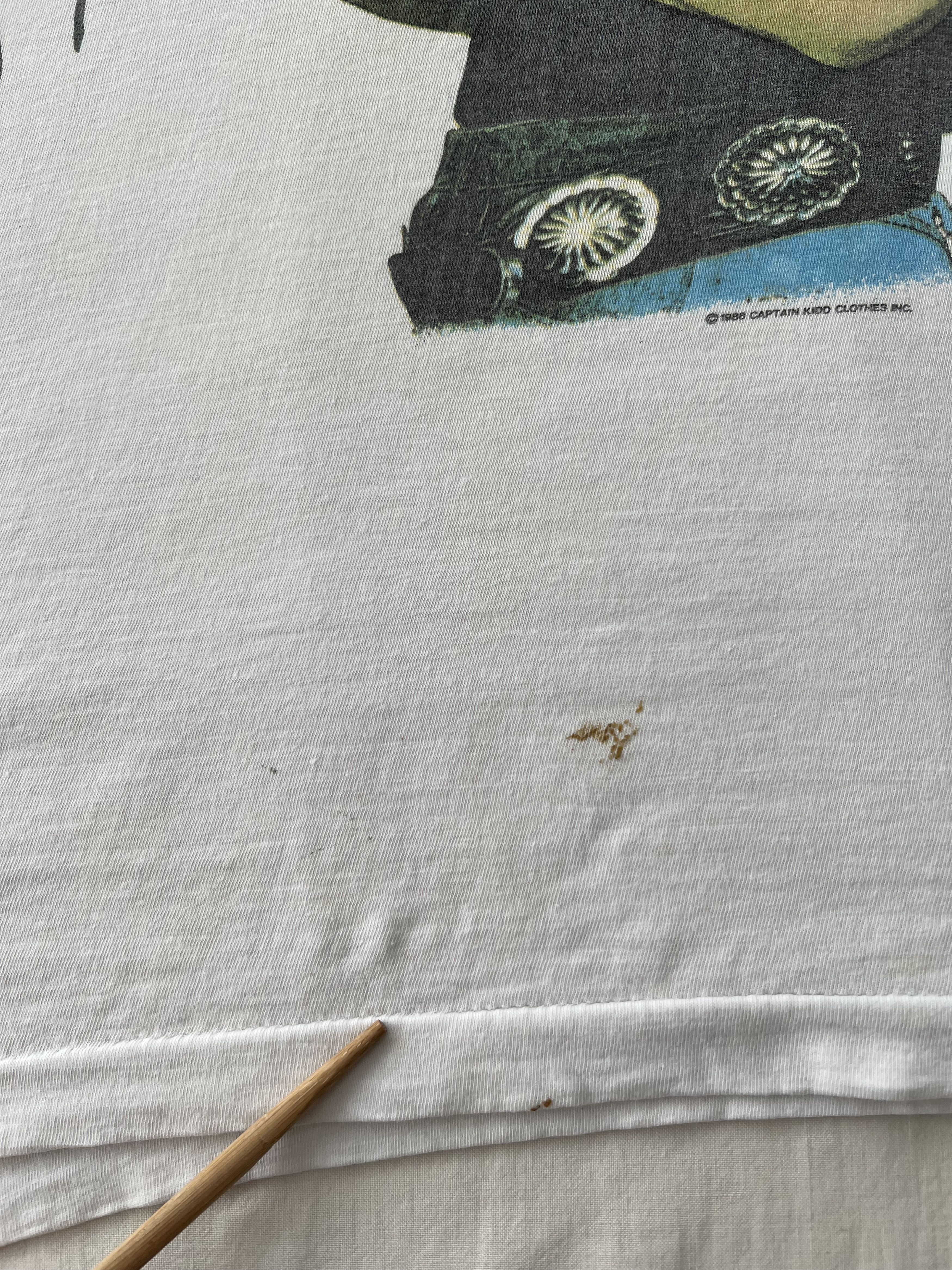 Band Tees Vintage 1988 Bon Jovi The Brotherhood 80s White T-shirt Size US L / EU 52-54 / 3 - 8 Thumbnail