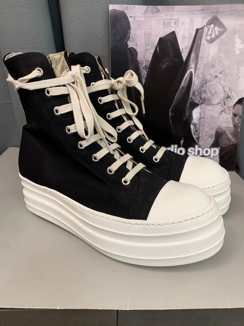Rick Owens Rick Owens Thick-soled waxed material casual shoes Size US 9.5 / EU 42-43 - 2 Thumbnail