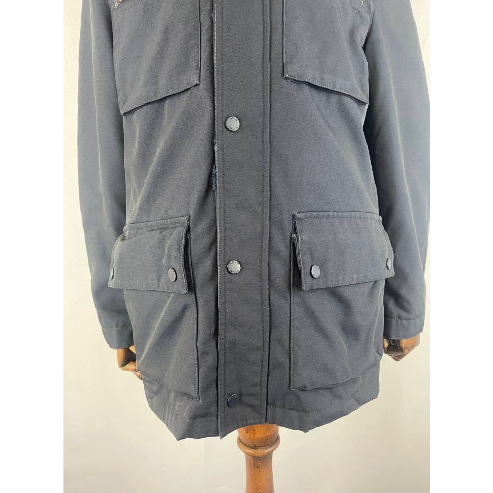 Canali Canali Mens Jacket Windbreaker Full Zip Black Polyester Size US M / EU 48-50 / 2 - 4 Thumbnail