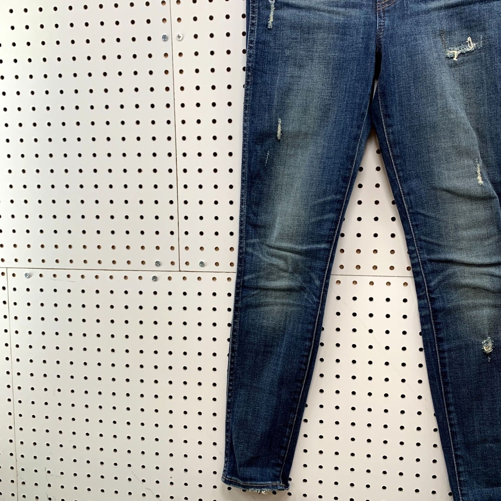 Madewell Madewell Jeans Women Size 25 Skinny Blue Distressed High Rise Size 42" / US 20 - 4 Thumbnail