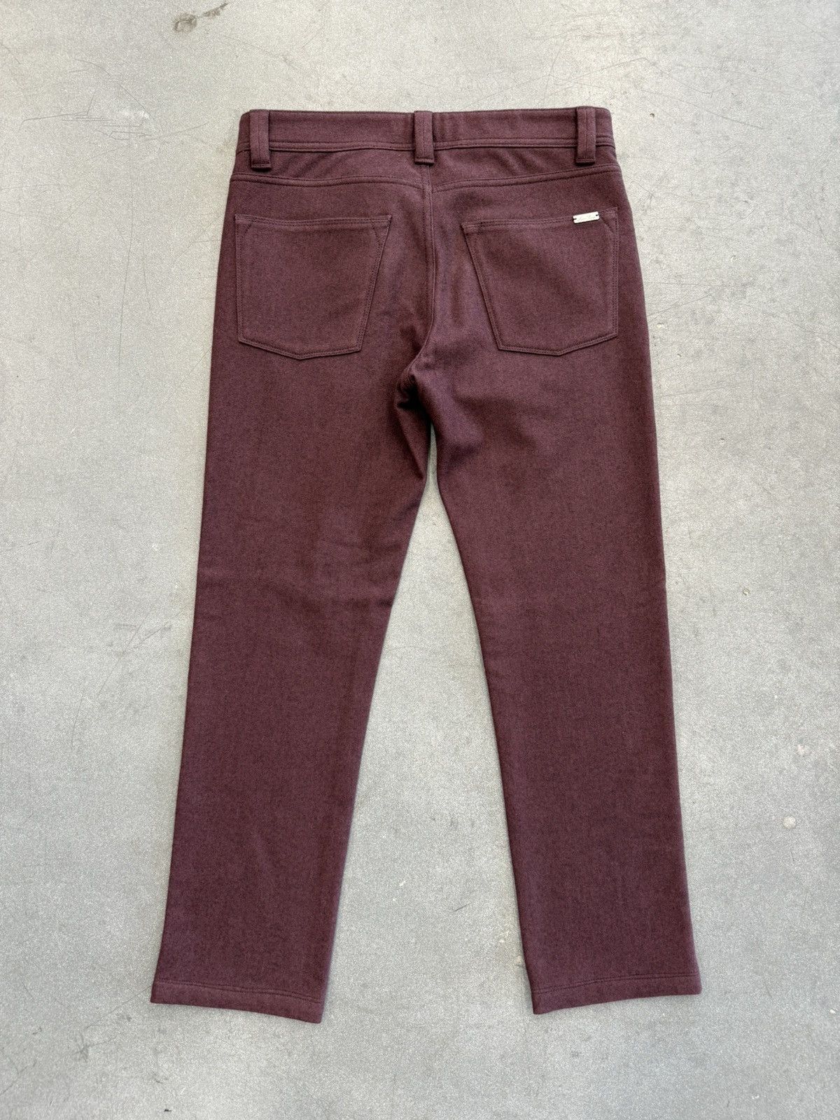 Loro Piana Loro Piana Virgin Wool Dark Wine Pants Size US 31 - 2 Thumbnail