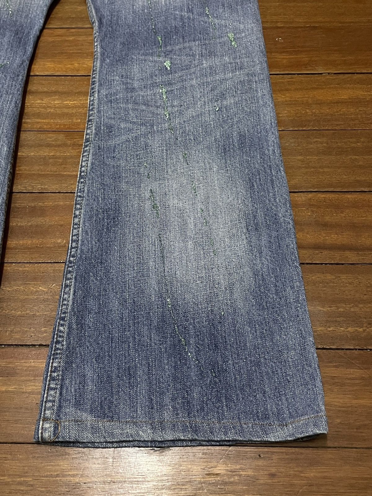 Le Grande Bleu (L.G.B.) Rare Vintage Japanese Brand Root Three Flared Jeans 1990s Size US 32 / EU 48 - 8 Thumbnail