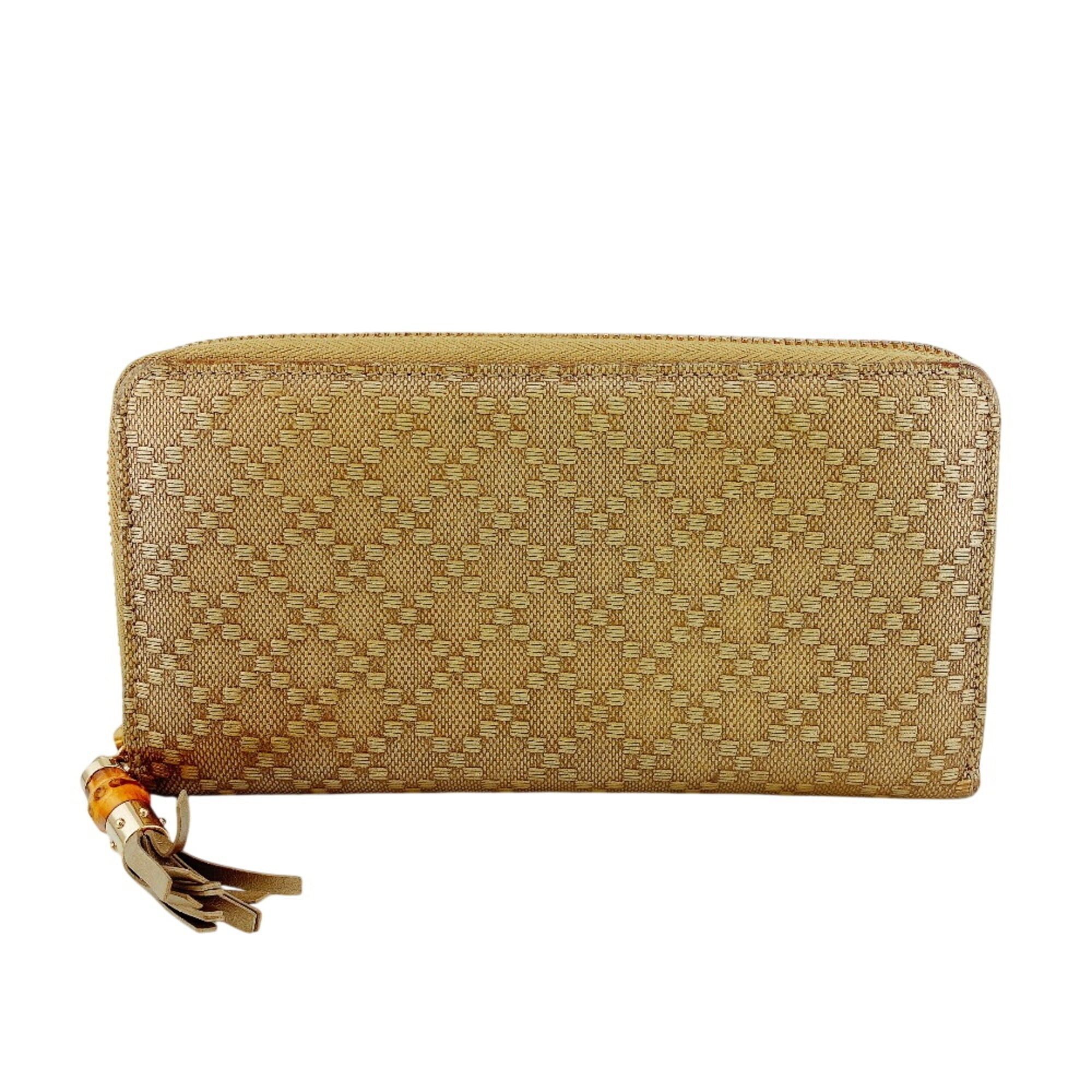 Gucci GUCCI 224253 Diamante Bamboo Tassel Long Wallet Gold Size ONE SIZE - 1 Thumbnail