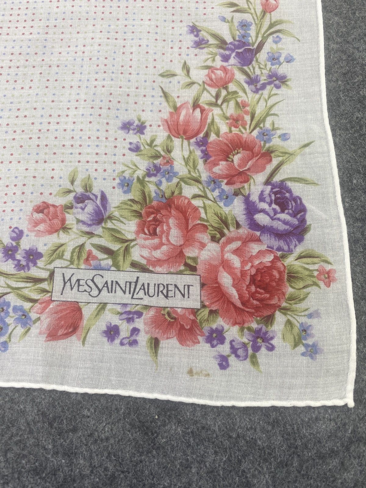 Vintage × Yves Saint Laurent Yves Saint Laurent Handkerchief / Bandana / Neckerchief-B086 Size ONE SIZE - 5 Thumbnail