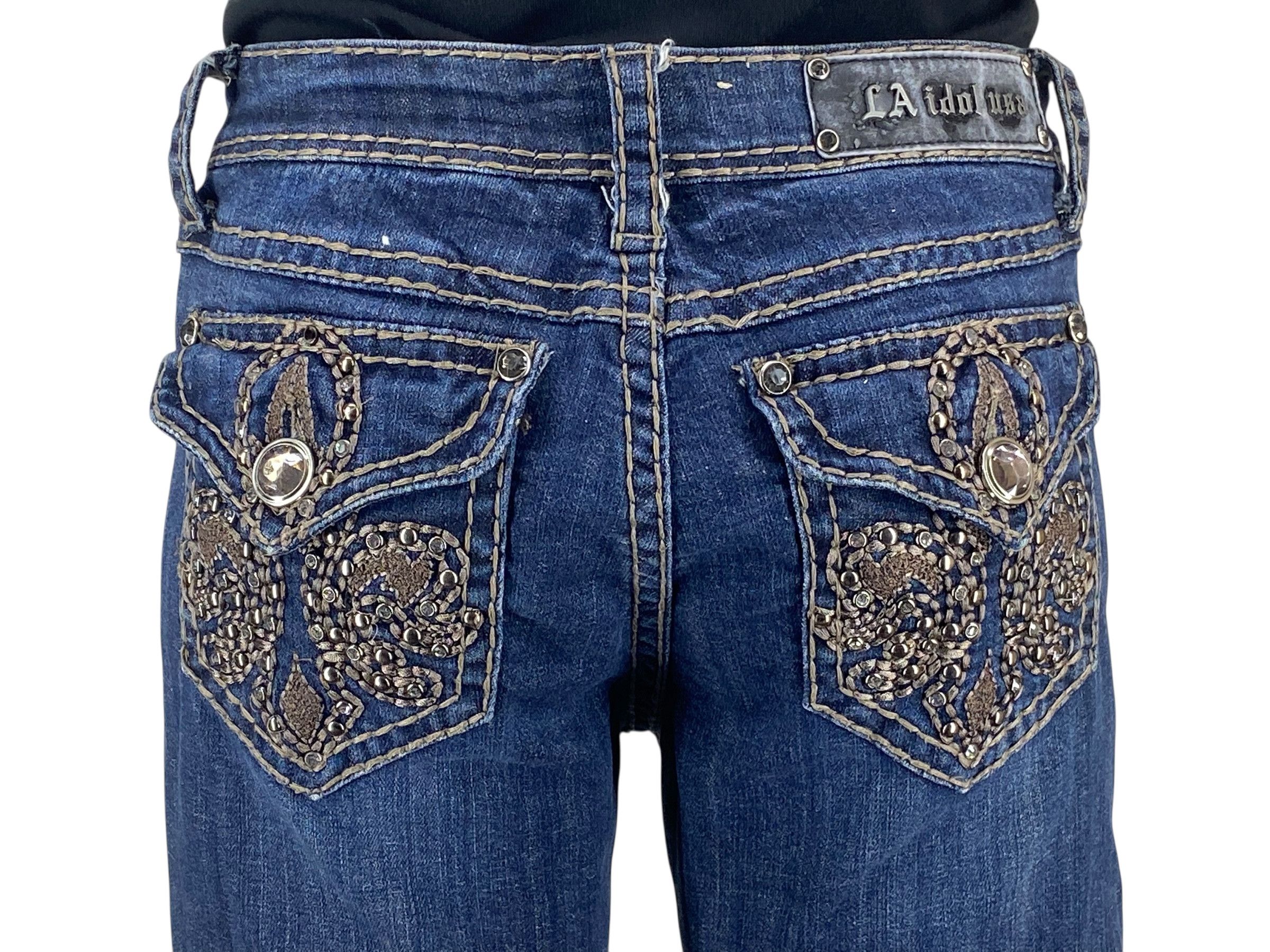 Japanese Brand La Idol Denim Flare Jeans Size 29" - 6 Thumbnail