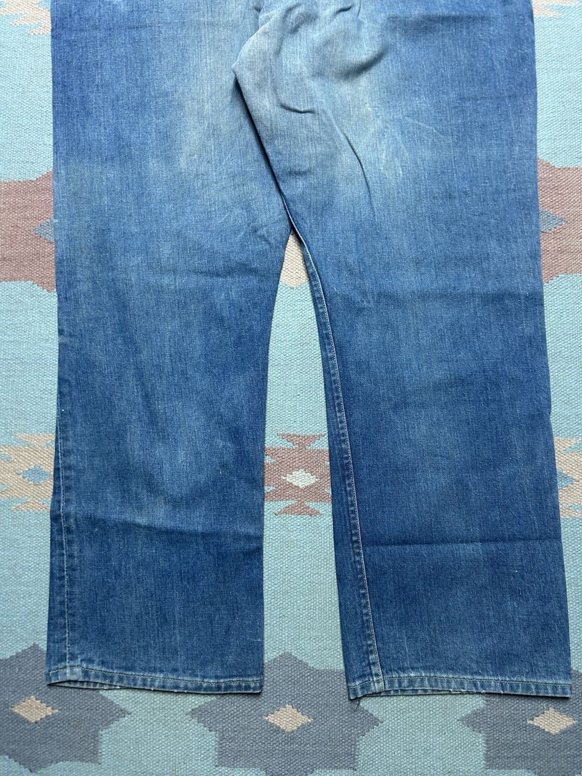 Vintage Vtg 1960s Lee riders jeans faded half selvedge jerky 44x29 Size US 44 / EU 60 - 9 Thumbnail