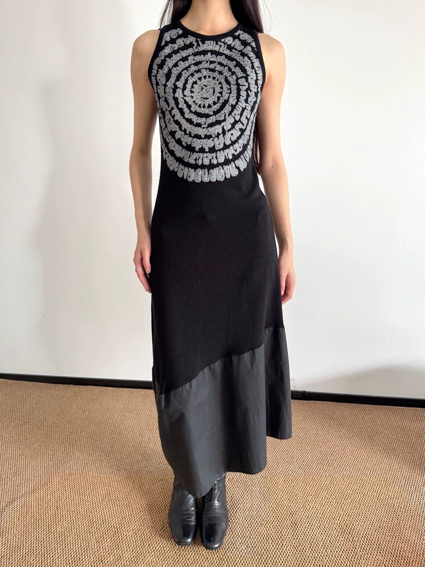 Vintage Vintage French Stretch Printed Paneled Cami Dress Size 1 Size S / US 4 / IT 40 - 6 Thumbnail
