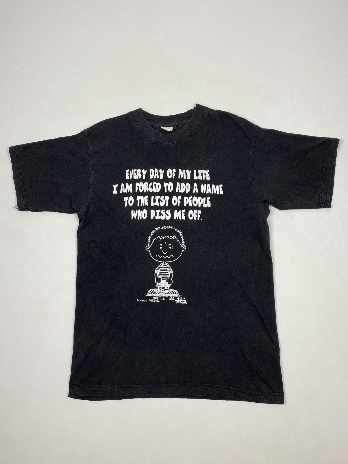 Vintage 1990’s Vintage Introvert Piss Off Quote Graphic Tee Size US M / EU 48-50 / 2 - 1 Thumbnail