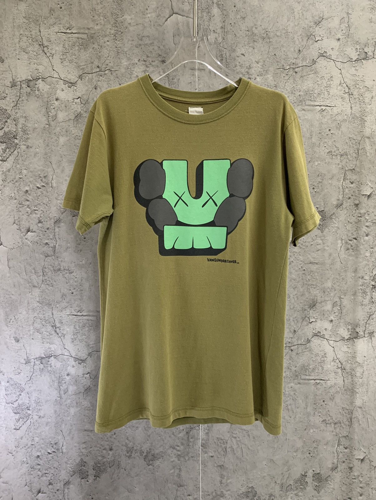 image of Jun Takahashi x Kaws Undercover X Kaws Green Tee (2001), Men's (Size Large)