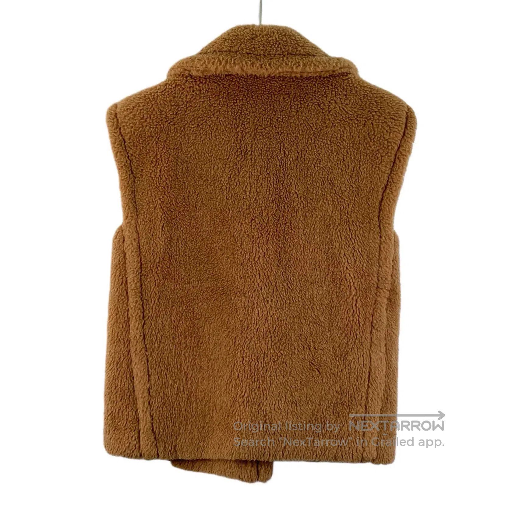 Max Mara Maxmara Teddy Series Brown Sleeveless Coat. Size S / US 4 / IT 40 - 2 Thumbnail