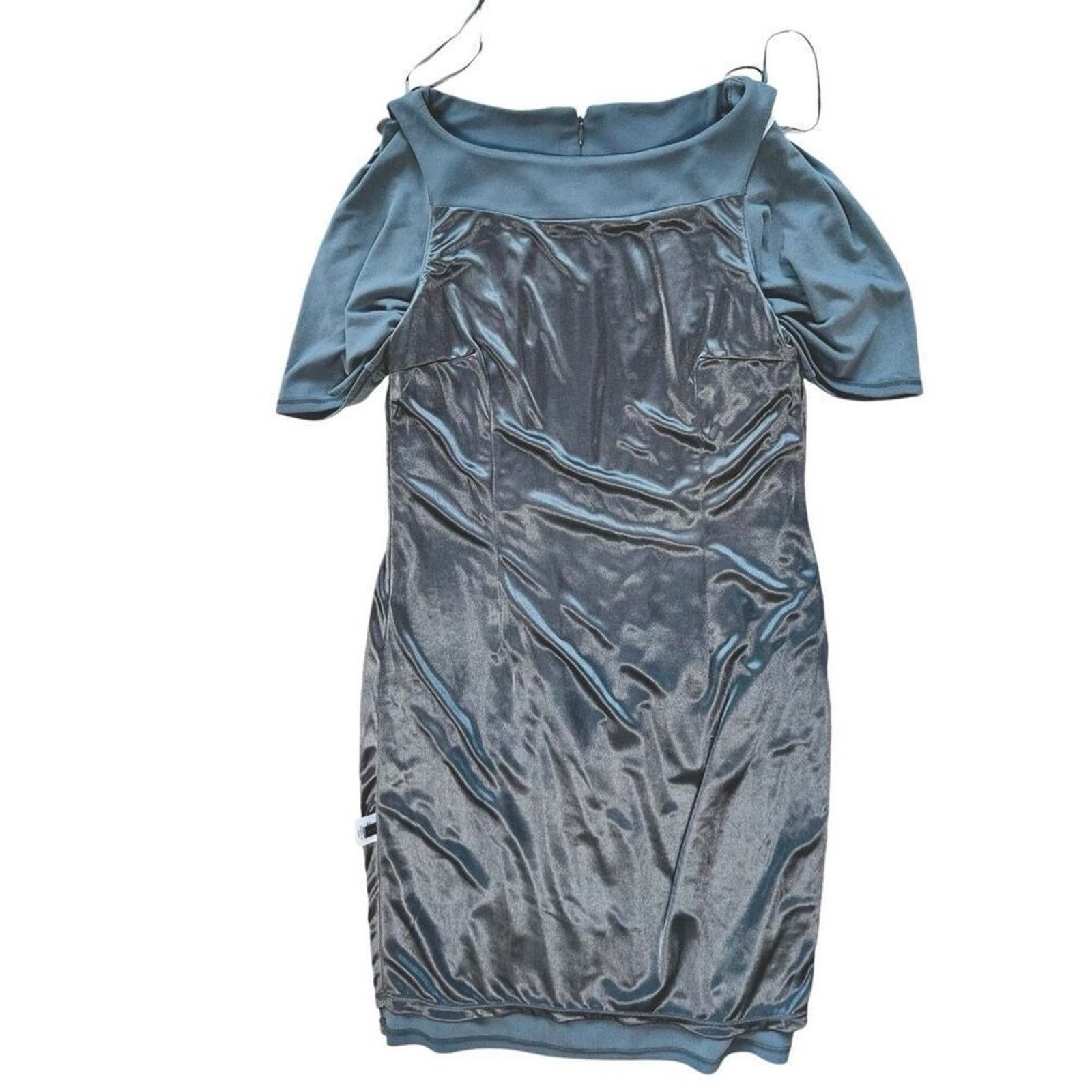 Jessica Simpson Jessica Simpson Grey Crepe Flutter Sleeves Dress MEDIUM NWT Size M / US 6-8 / IT 42-44 - 5 Thumbnail