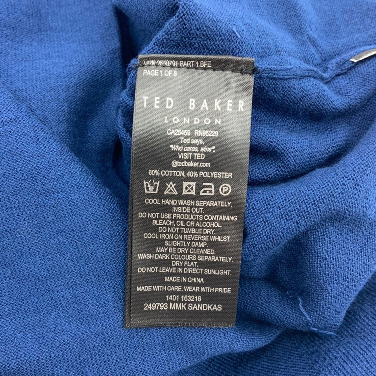 Ted Baker Ted Baker Sandkas Blue Crewneck Sweater Size 7 (3X) NWT $149 Size US XXL / EU 58 / 5 - 7 Thumbnail