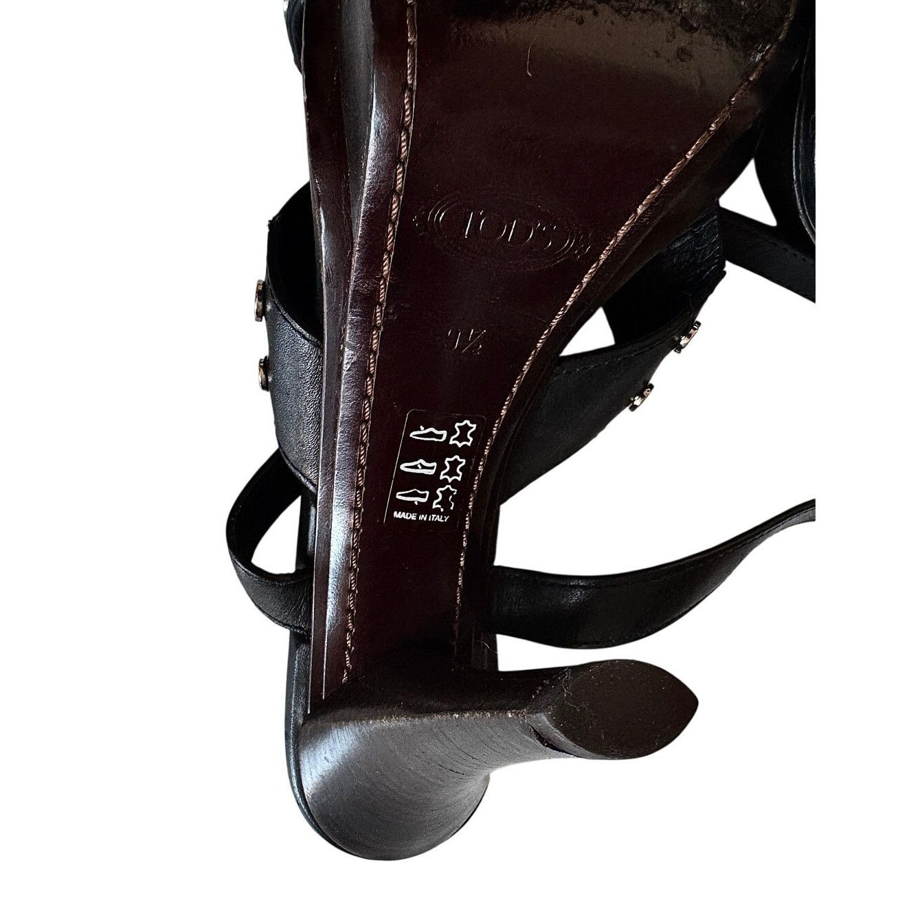 Tod's Tod's Platform Black Leather Strappy Sandals Size US 10.5 / IT 40.5 - 5 Thumbnail
