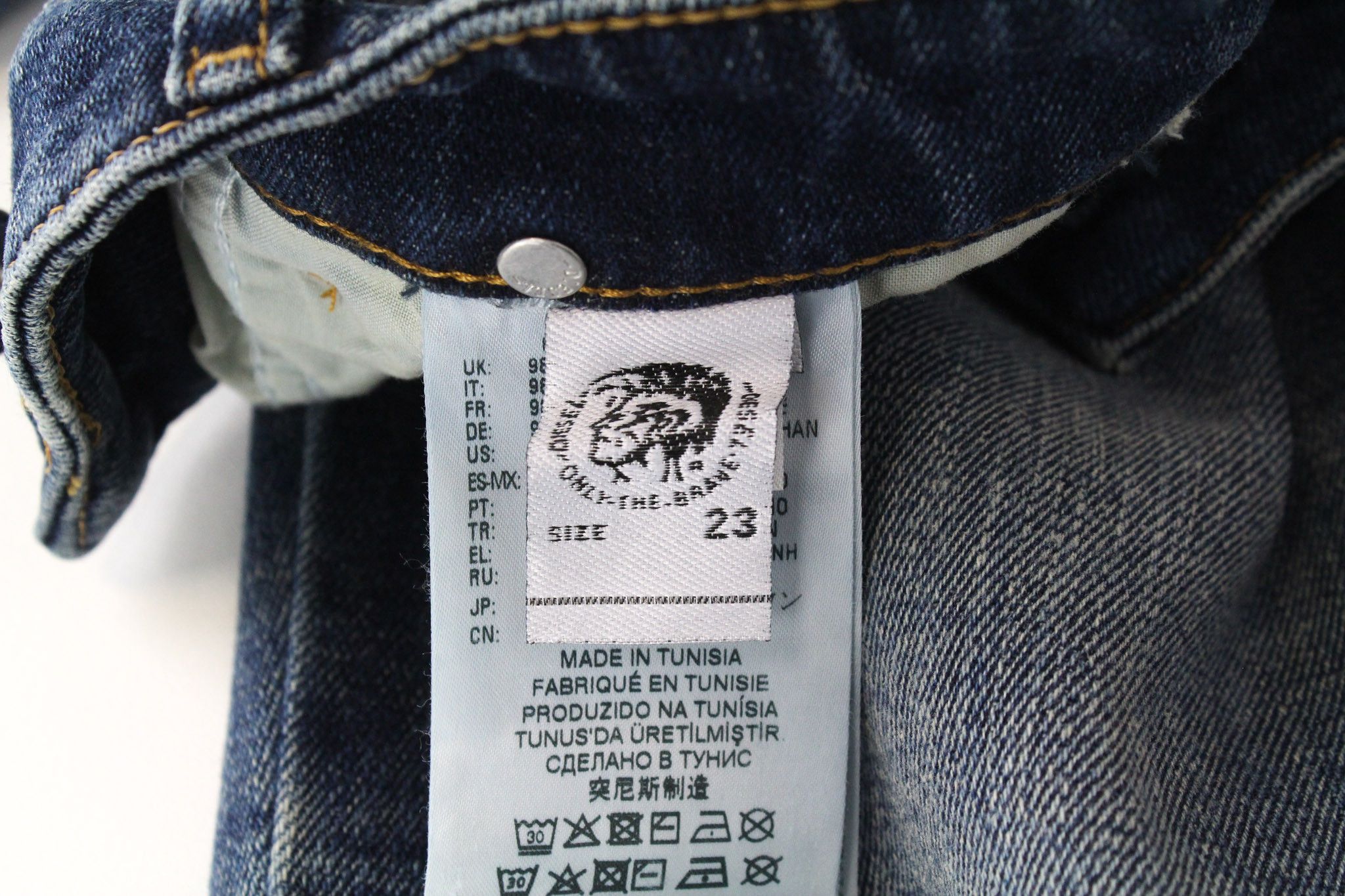 Diesel D-RIFTY 0890Y W23/L30 Blue Distressed Jeans 69766 Size 23" - 7 Thumbnail