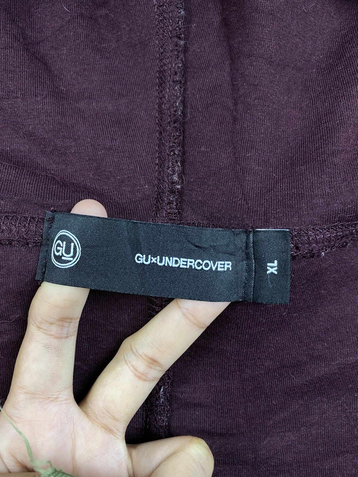 GU × Japanese Brand × Undercover Vintage Gu X Undercover Dark Maroon Long Sherpa Jacket Size US XL / EU 56 / 4 - 8 Thumbnail