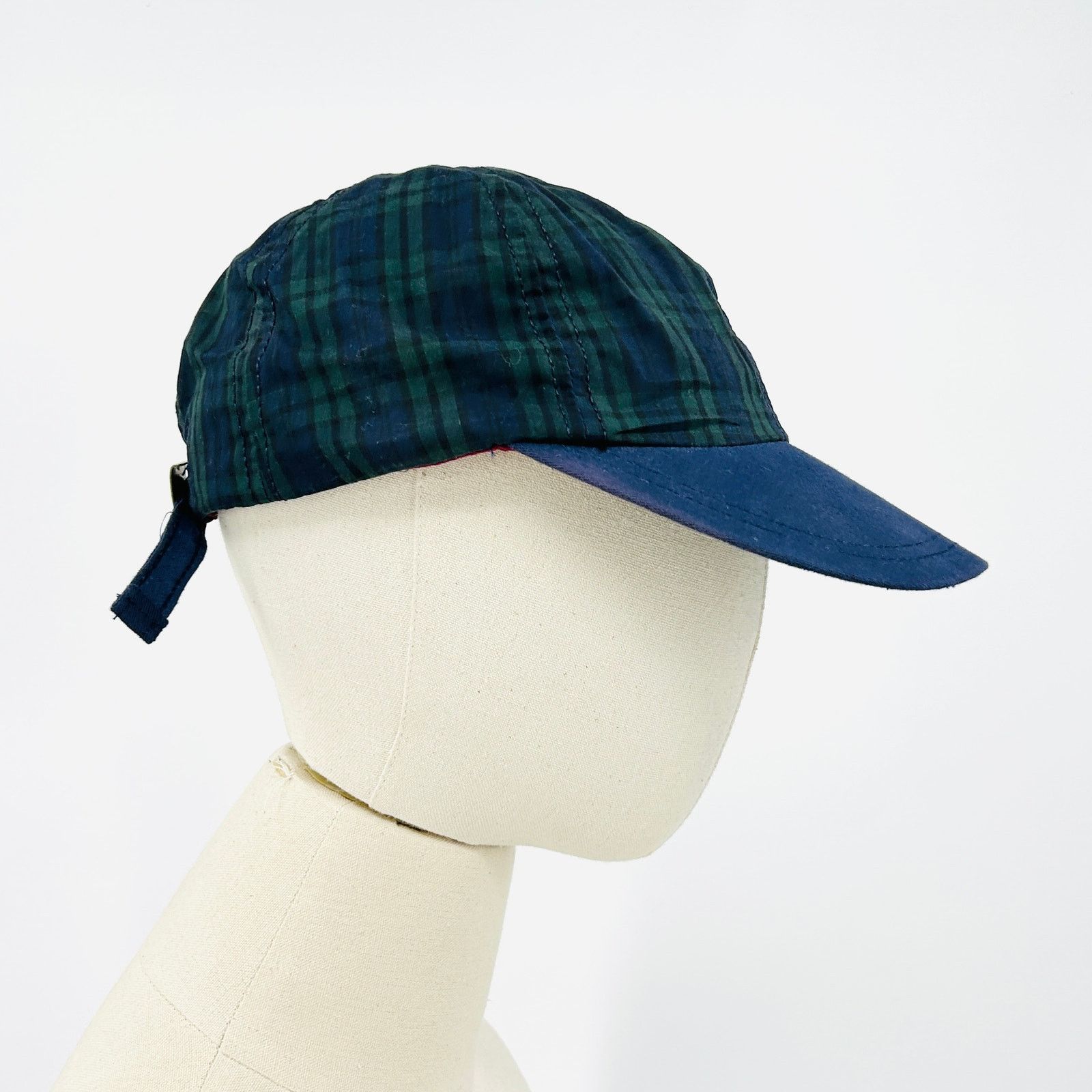Gant Vintage 90s Navy Green Blackwatch Tartan Plaid Navy Bill Cap Size ONE SIZE - 2 Thumbnail