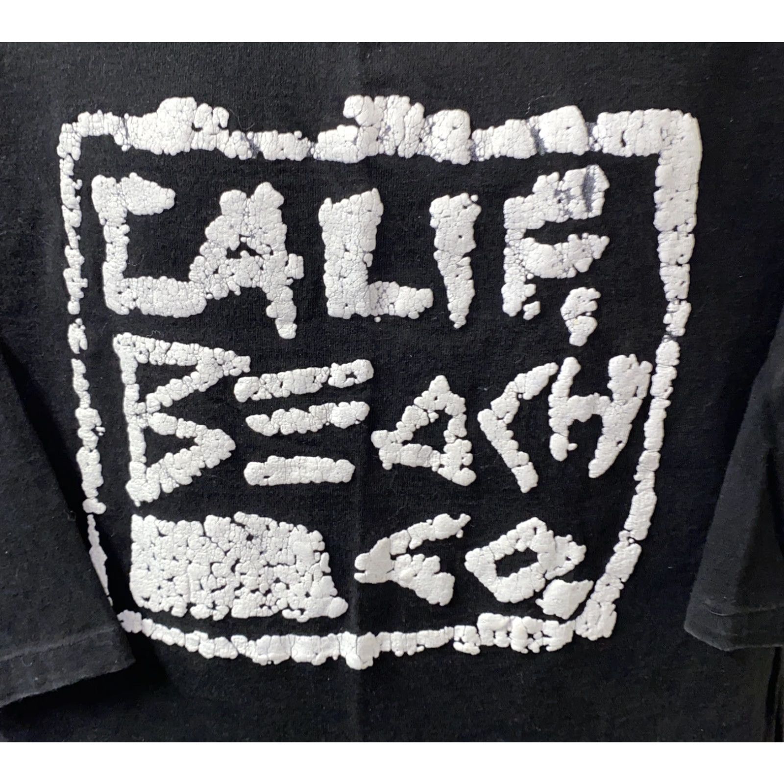 Vintage California Beach Mens T-Shirt XL Black Short Sleeve Cotton California Theme Size US XL / EU 56 / 4 - 2 Thumbnail