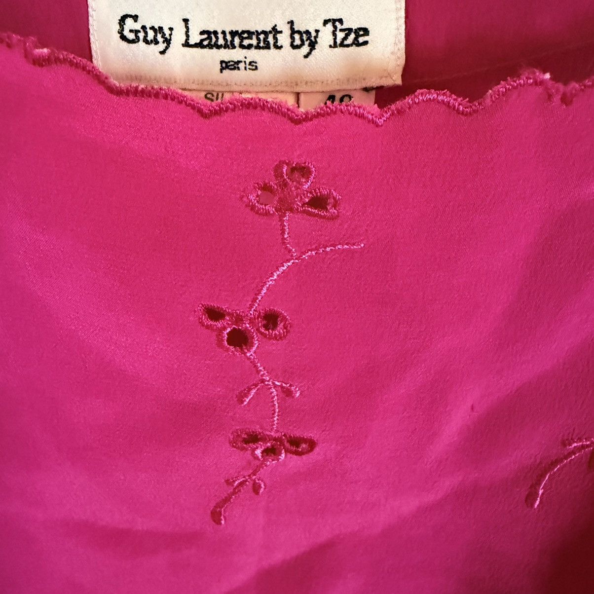 Guy Laroche Vintage Guy Laroche by Tze Paris Silk Fuchsia Camisole Top Size M / US 6-8 / IT 42-44 - 13 Thumbnail
