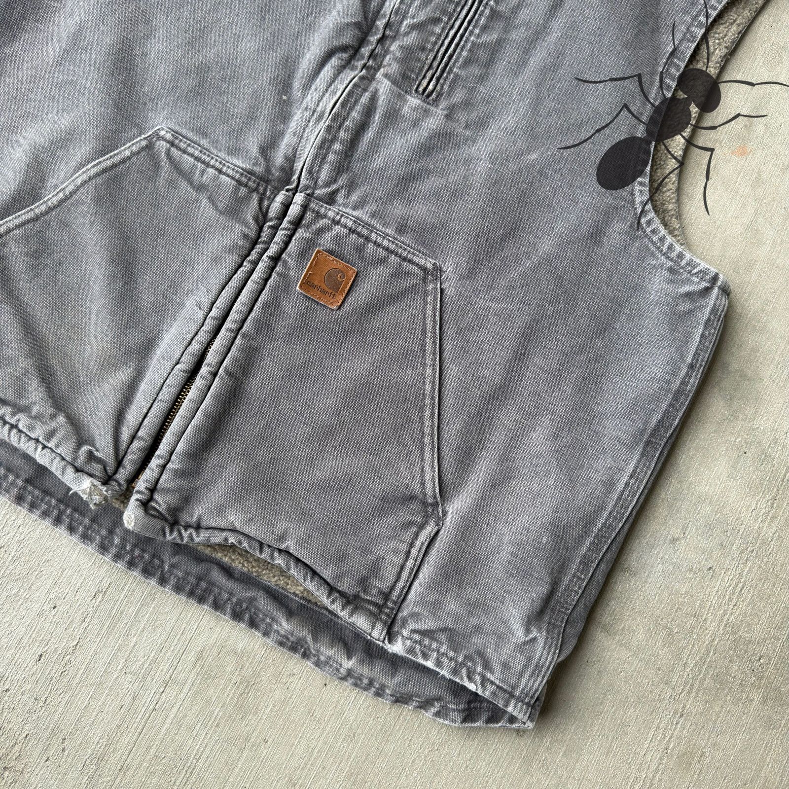 Carhartt × Vintage Carhartt V33 GVL gray Sherpa work wear vest Size US L / EU 52-54 / 3 - 2 Thumbnail