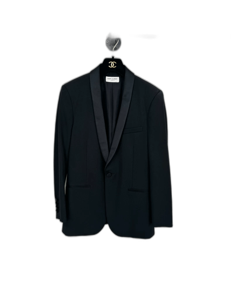 Saint Laurent Paris saint laurent black wool suit jacket Size US L / EU 52-54 / 3 - 1 Thumbnail