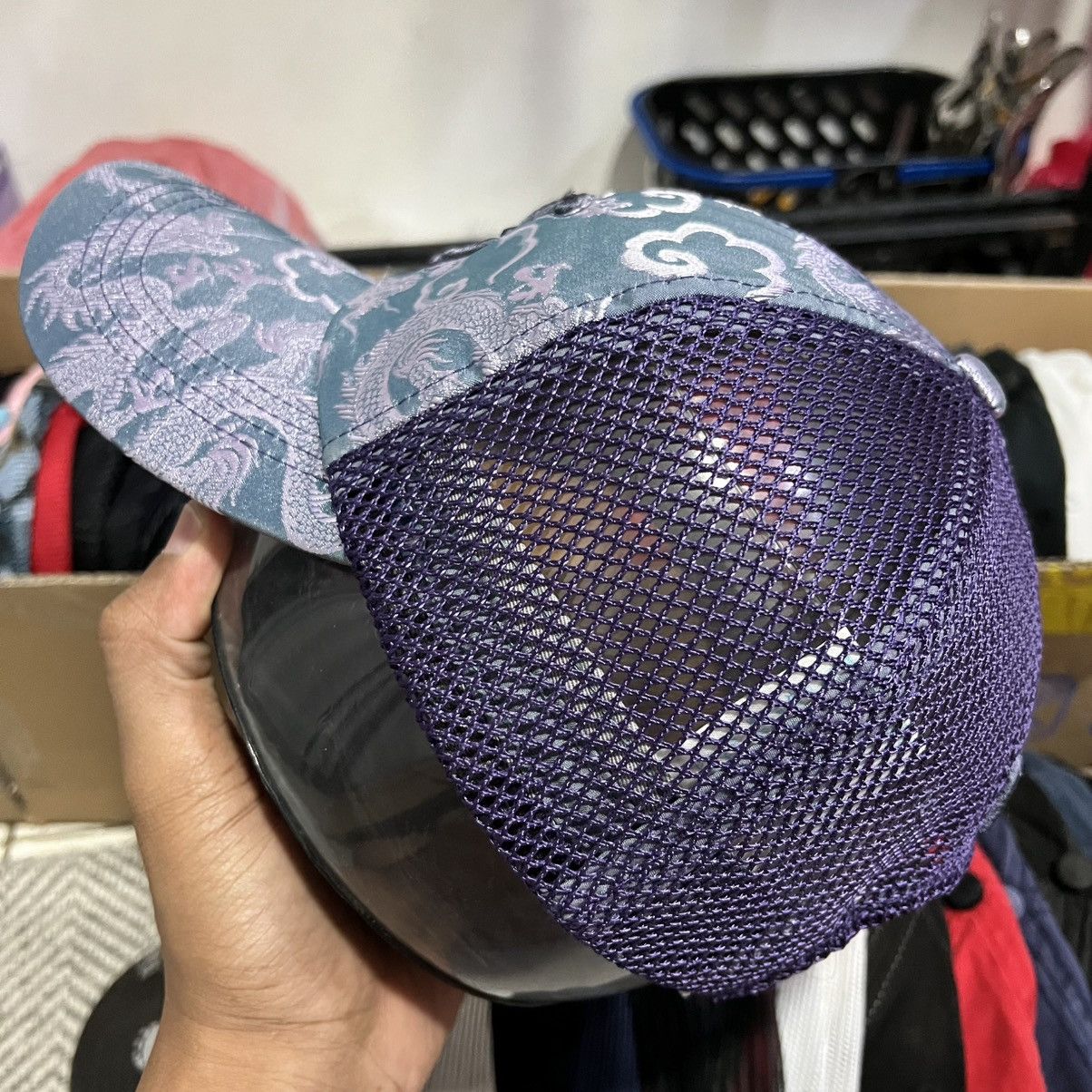 Other Zimzum Sukajan Dragon🐉 embroidery satin trucker mesh cap Size ONE SIZE - 2 Thumbnail