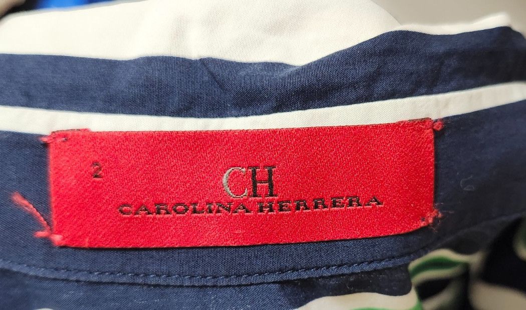 Carolina Herrera Carolina Herrera Striped Cotton Belted Shirt Dress Top 2 Size XS / US 0-2 / IT 36-38 - 8 Thumbnail