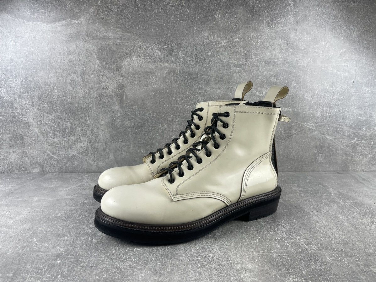 Buttero Buttero Leather Combat Biker Double Zip Boots Beige Vibram Size US 10 / EU 43 - 1 Thumbnail