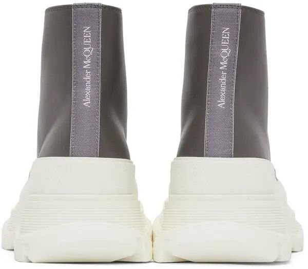 Alexander McQueen o1y1024 Ankle Boots in Military Green/White Size US 7 / EU 40 - 4 Thumbnail