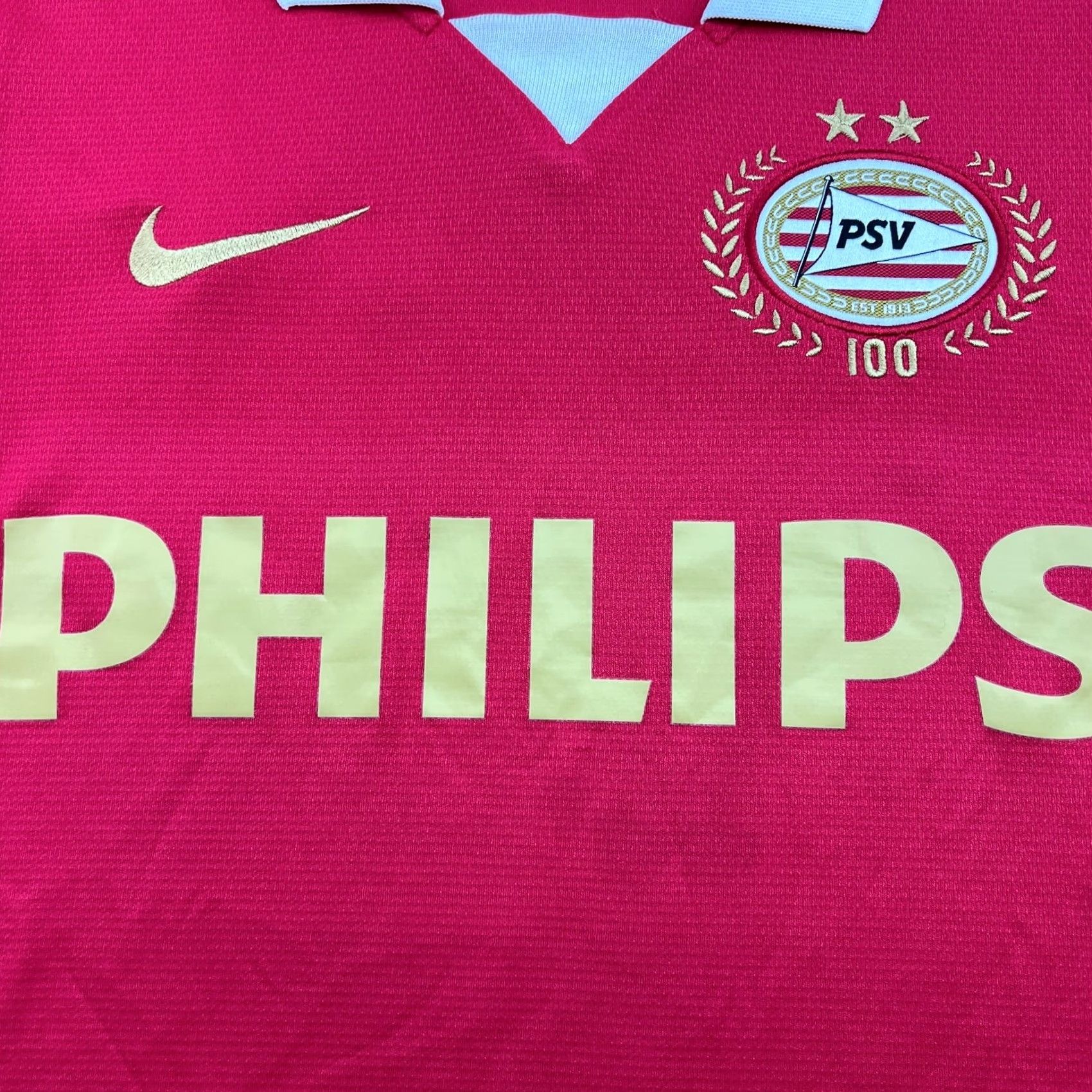 Nike PSV Eindhoven Nike 2013-2014 Home Jersey Small Centenary 100th Anniversary Adult Shirt S Red Nike Short Sleeve Football Jersey Mens Size US S / EU 44-46 / 1 - 4 Thumbnail