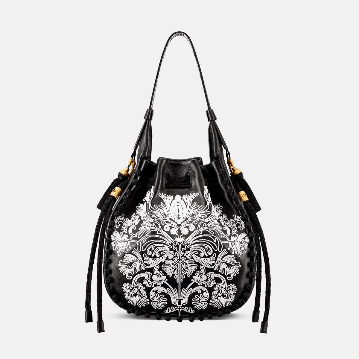 Dior o1bcso1str0226 Size:OS/Hobo Bucket Bag in Black/White Size ONE SIZE - 4 Thumbnail