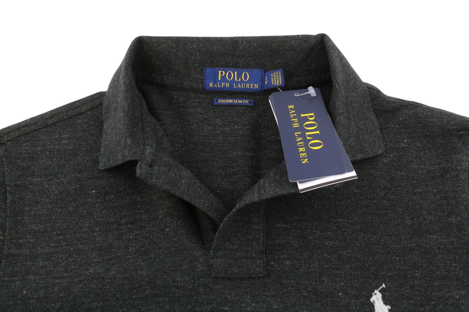 Ralph Lauren CUSTOM SLIM FIT S Black Melange Cotton Logo 87894 Size US S / EU 44-46 / 1 - 5 Thumbnail