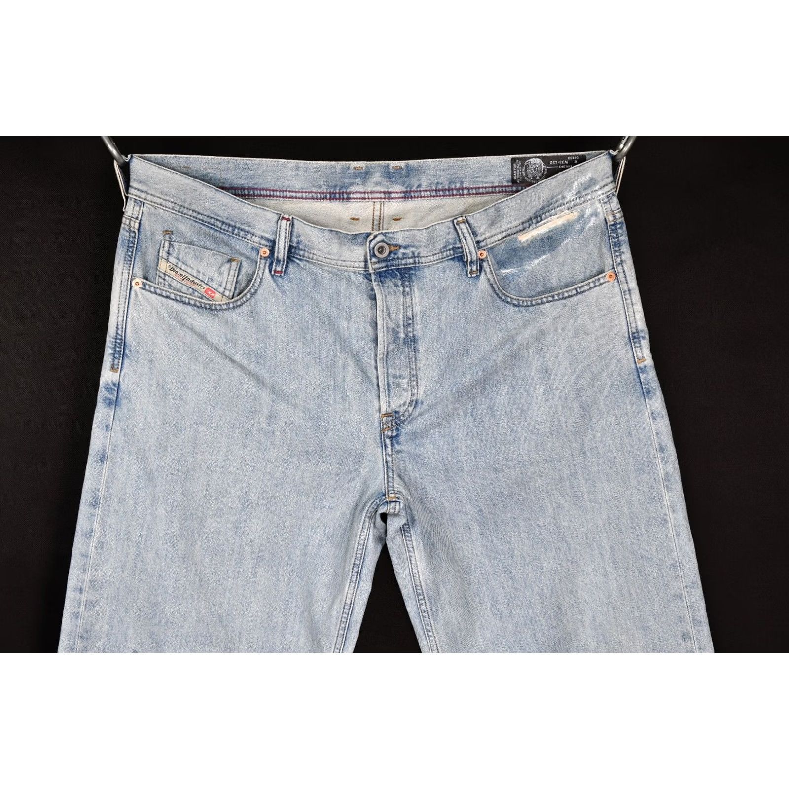 Diesel Diesel Dagh Regular Straight Jeans Men's W38 L32 Distressed Blue 100% Cotton 100% Genuine Denim Size US 38 / EU 54 - 3 Thumbnail