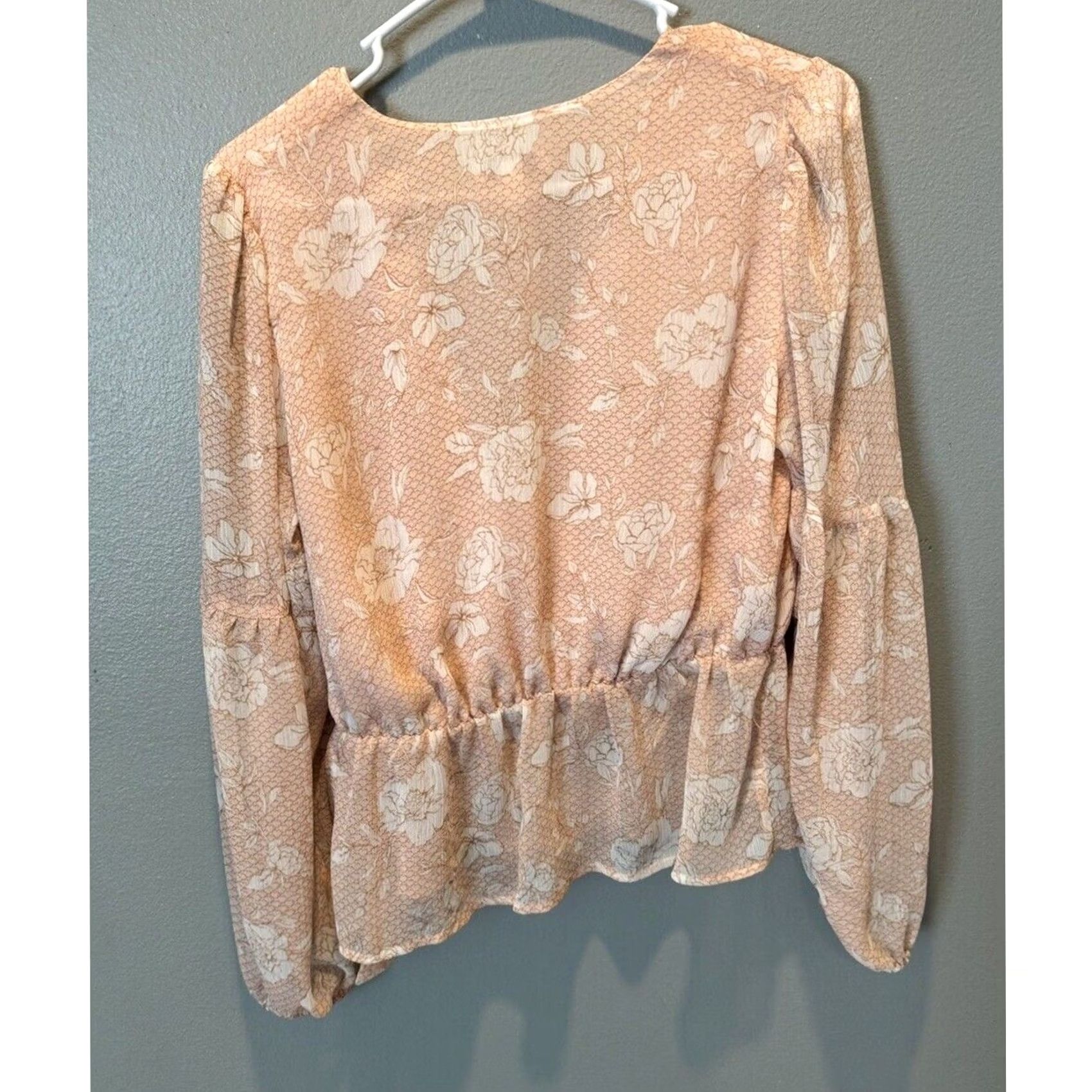 Express Express Floral Peplum Top Coral Size M Size M / US 6-8 / IT 42-44 - 3 Thumbnail