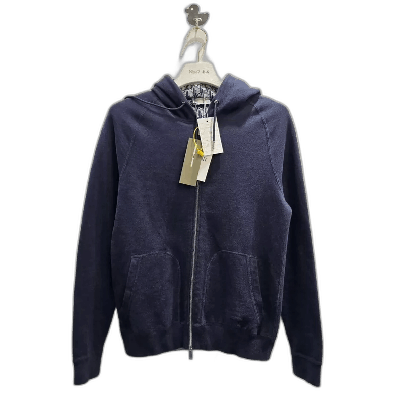 Dior Dior Oblique Logo Zip Hoodie in Navy Blue-2505 Size US S / EU 44-46 / 1 - 1 Thumbnail